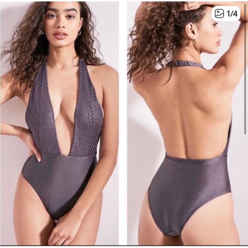 Out From Under All That Glitters Halter Bodysuit